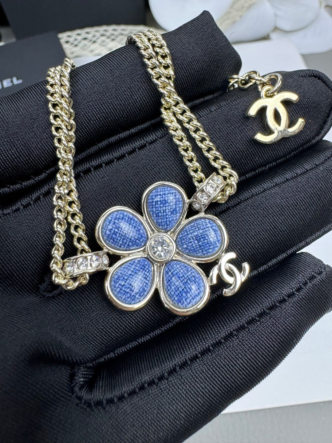 [Marin]VOLTE New Blue Floral Double-Layer Bracelet
