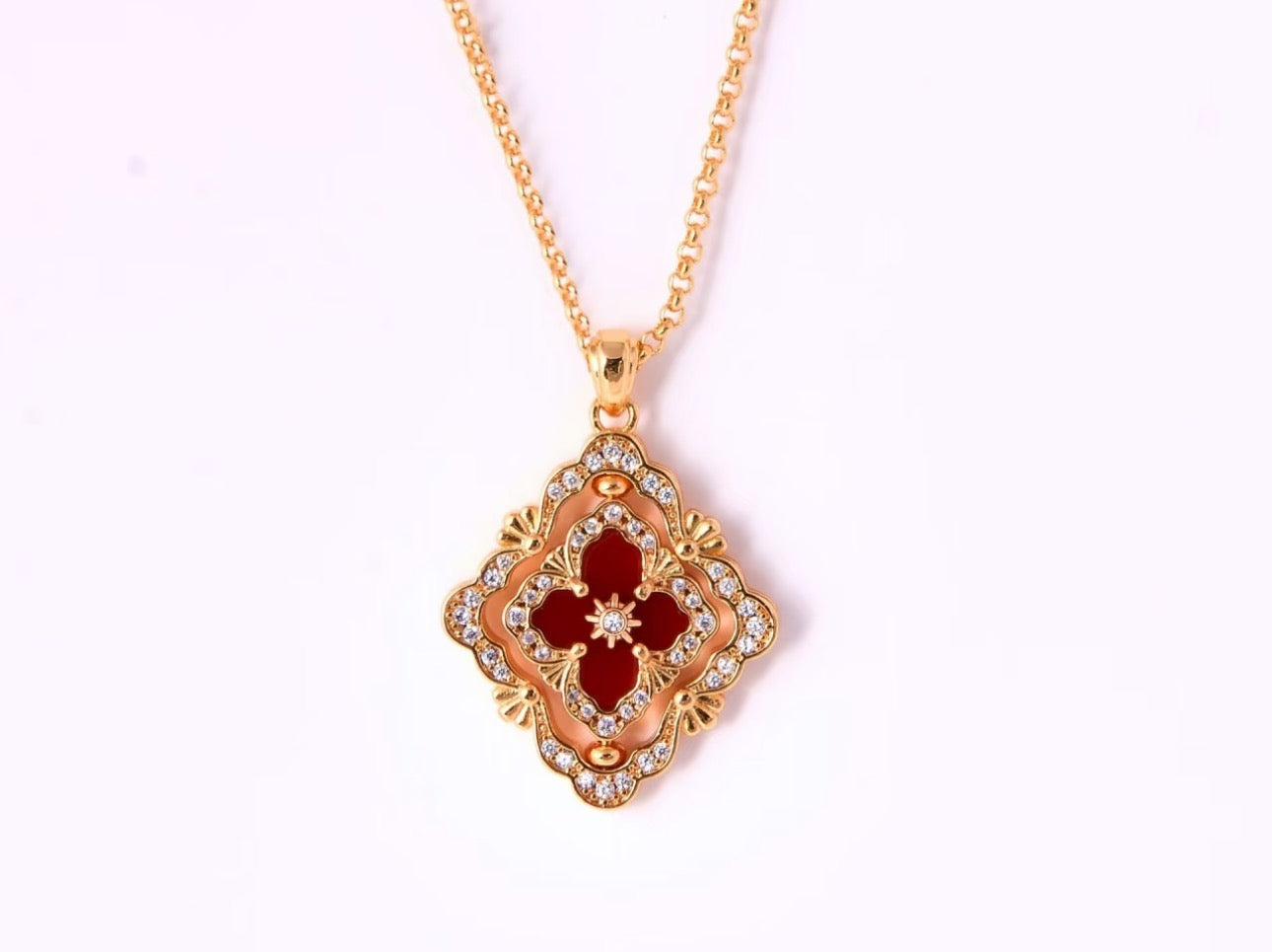 [Marin-Jewelry] B.C.L ENAMEL ROTATING SINGLE-DIAMOND NECKLACE£¨Various colors£©