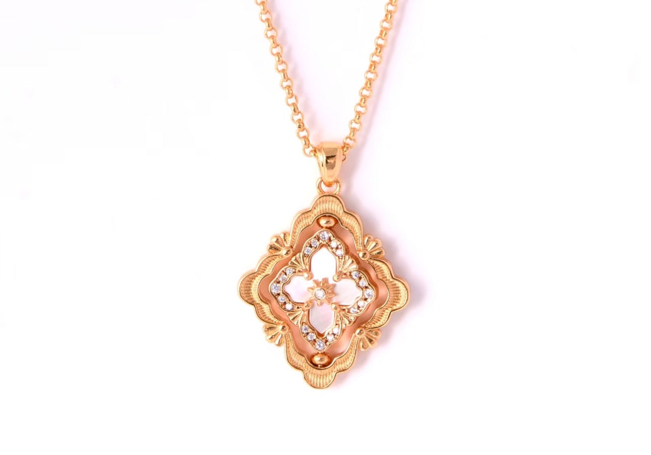 [Marin-Jewelry] B.C.L ENAMEL ROTATING SINGLE-DIAMOND NECKLACE£¨Various colors£©