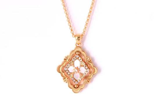 [Marin] B.C.L ENAMEL ROTATING SINGLE-DIAMOND NECKLACE（Various colors）