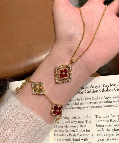 [Marin-Jewelry] B.C.L ENAMEL ROTATING SINGLE-DIAMOND NECKLACE£¨Various colors£©
