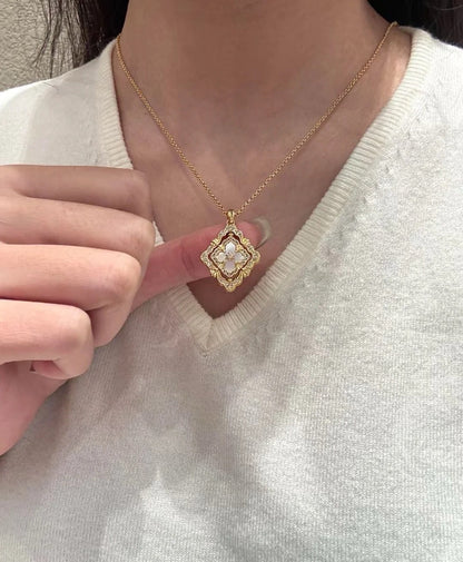 [Marin] B.C.L ENAMEL ROTATING SINGLE-DIAMOND NECKLACE（Various colors）