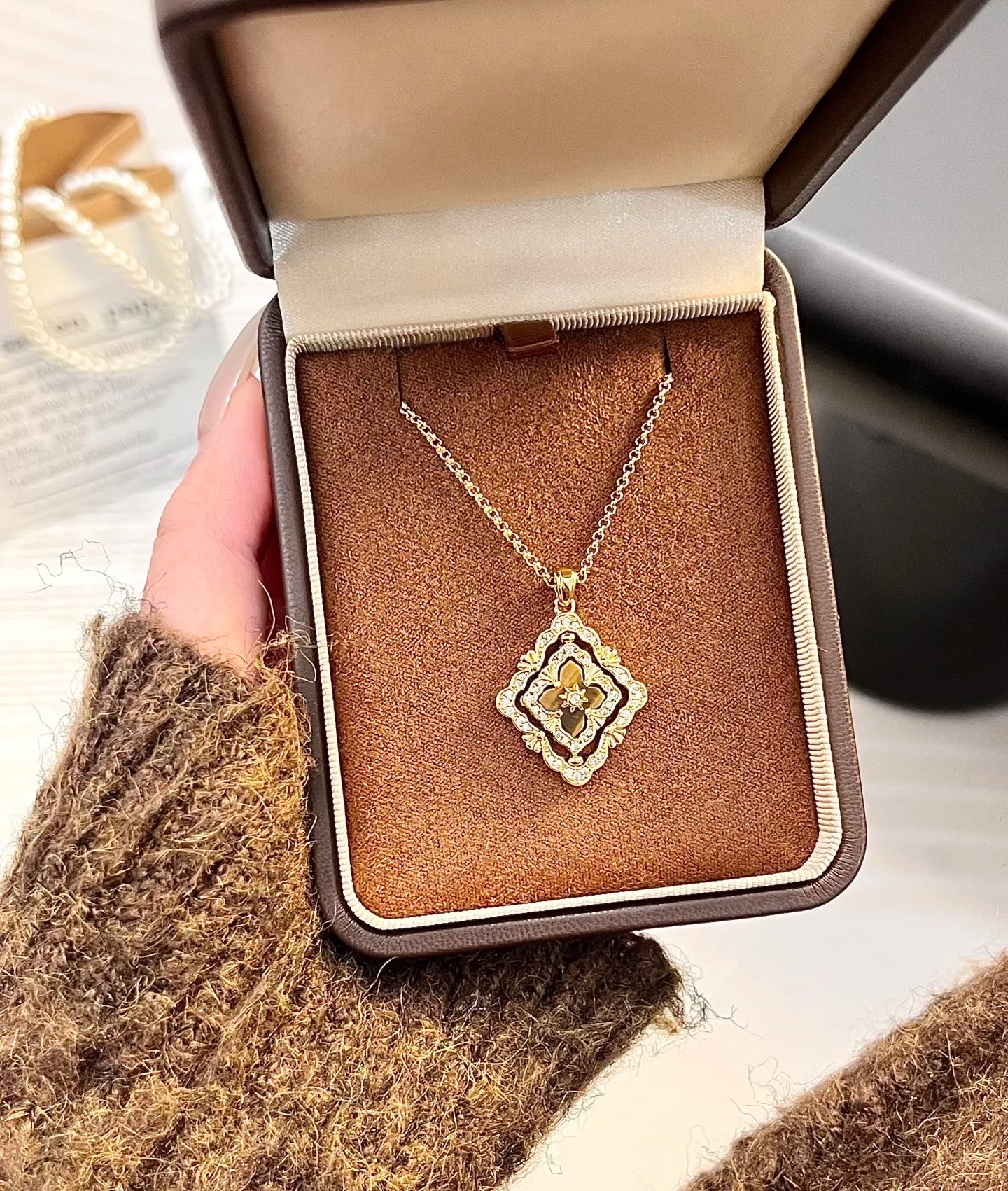 [Marin-Jewelry] B.C.L ENAMEL ROTATING SINGLE-DIAMOND NECKLACE£¨Various colors£©