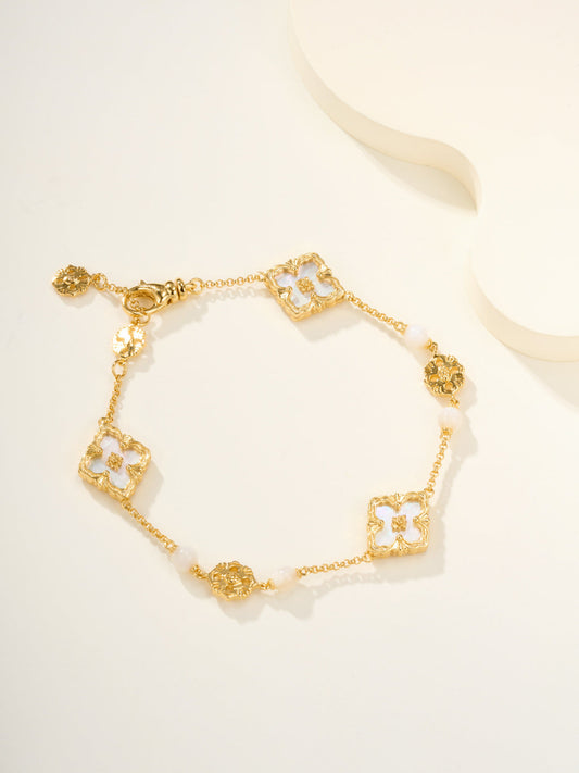 [Marin]B.C.L ENAMELED Three-Flower Bracelet（Trumpet)