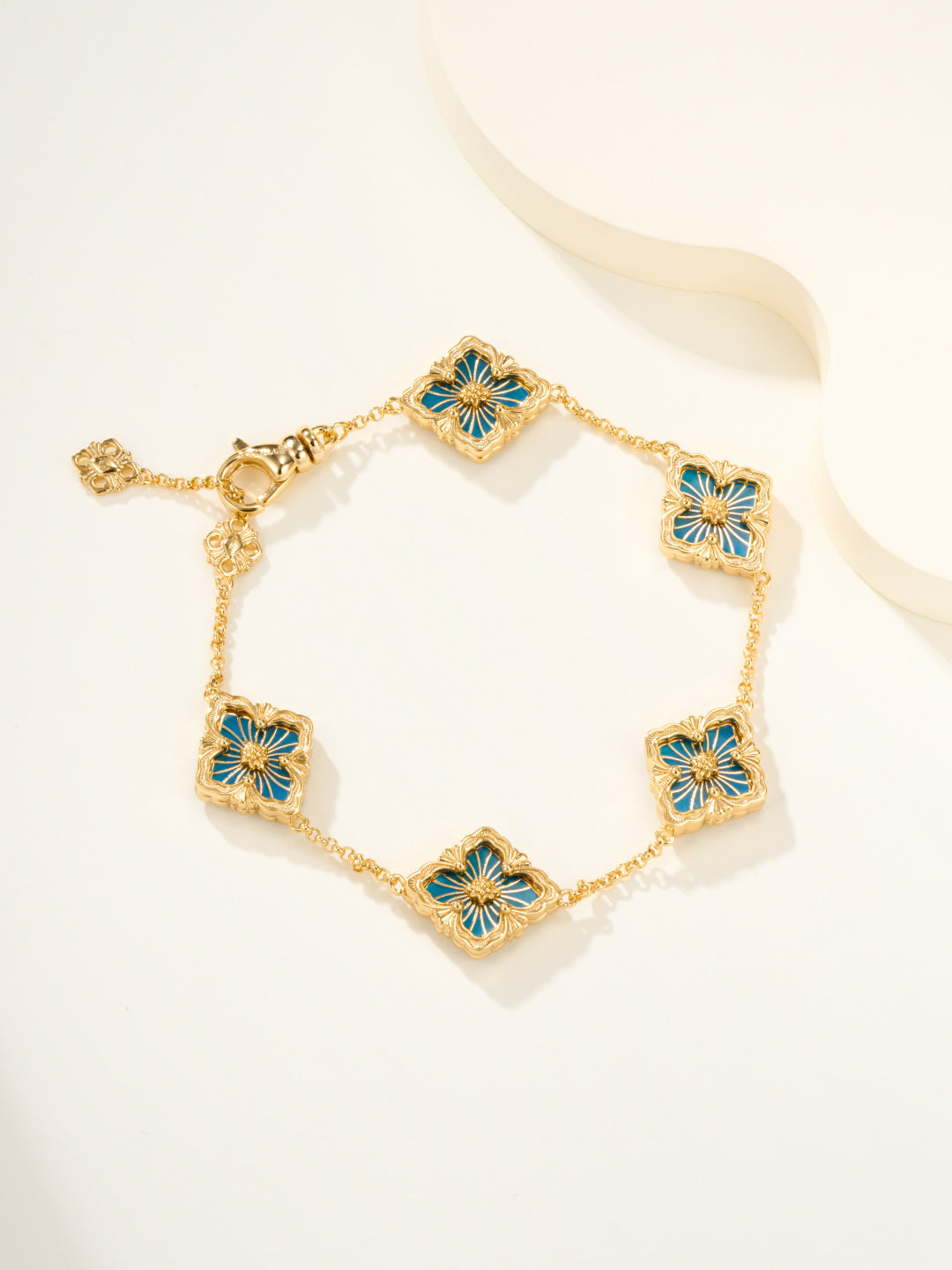 [Marin-Jewelry]B.C.L ENAMELED Five-Flower Bracelet£¨Various Colors)