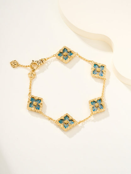 [Marin]B.C.L ENAMELED Five-Flower Bracelet（Various Colors)