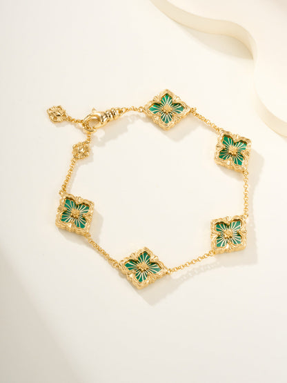 [Marin]B.C.L ENAMELED Five-Flower Bracelet（Various Colors)