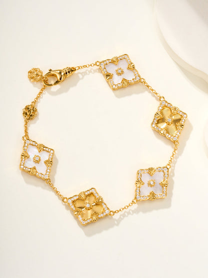 [Marin]B.C.L ENAMELED Five-Flower Bracelet（Various Colors) BIG SIZE