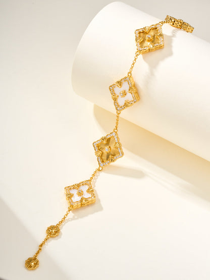 [Marin]B.C.L ENAMELED Five-Flower Bracelet（Various Colors) BIG SIZE