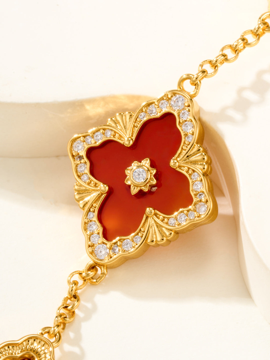 [Marin-Jewelry]B.C.L ENAMELED Five-Flower Bracelet£¨Various Colors) BIG SIZE
