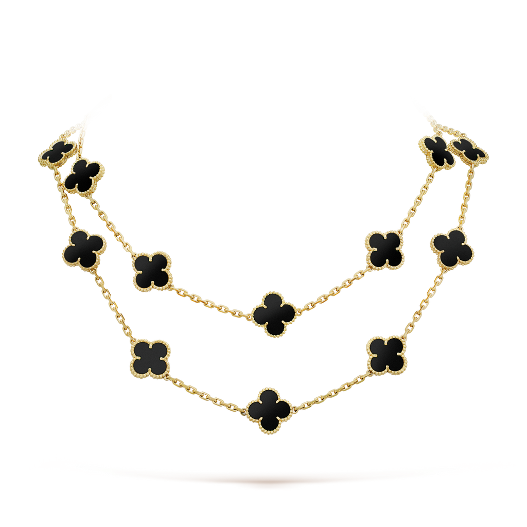[Marin]CLOVER 20 MOTIFS ONYX COLLIER