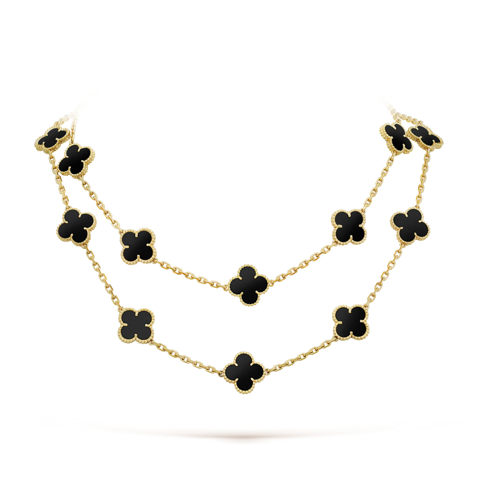 [Marin]CLOVER 20 MOTIFS ONYX COLLIER