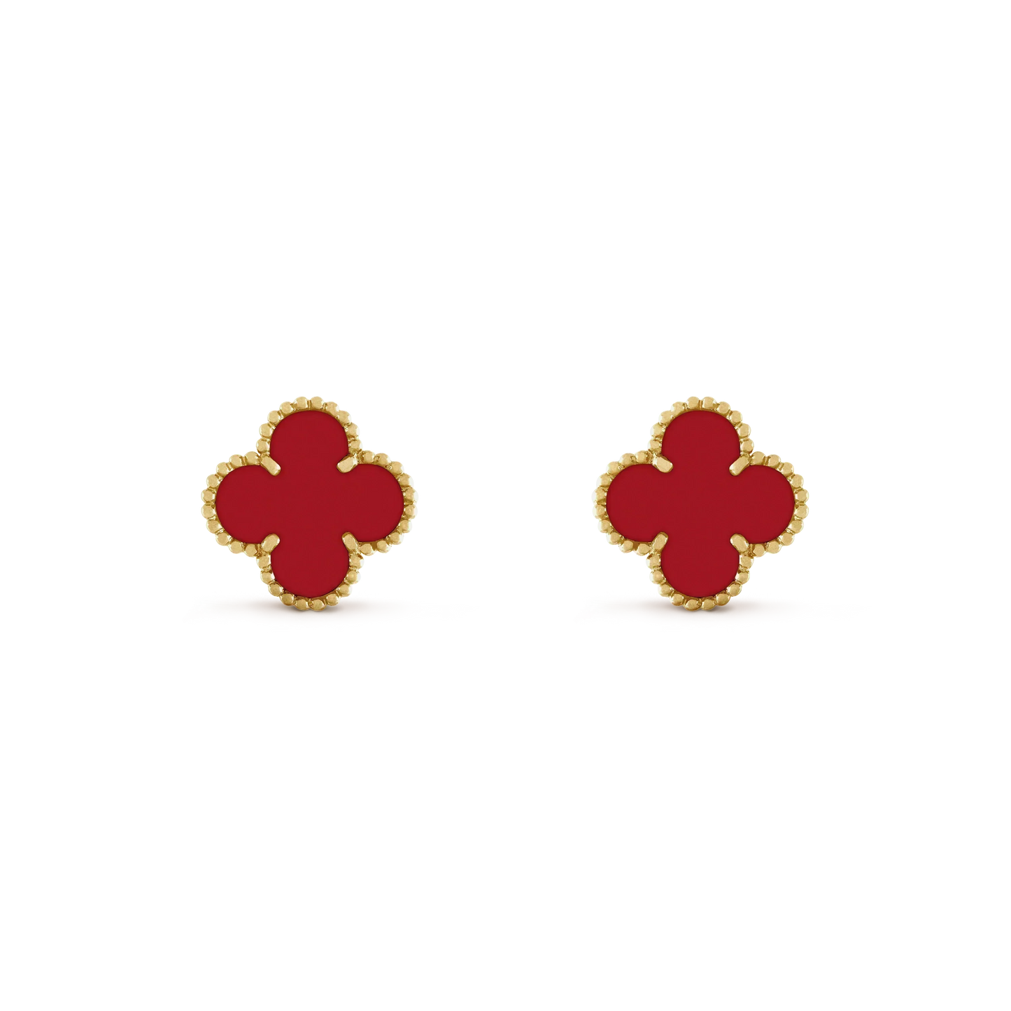[Marin]CLOVER MINI 9.5MM CARNELIAN EARRINGS