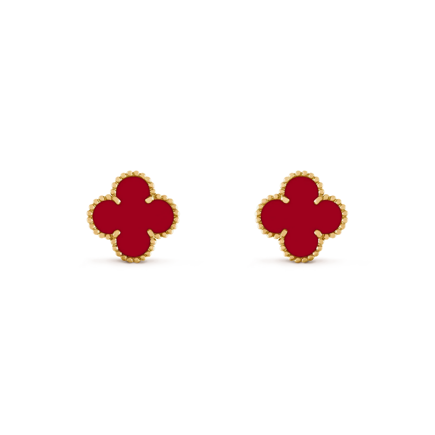 [Marin]CLOVER MEDIUM 1 MOTIFS CARNELIAN  EARRINGS