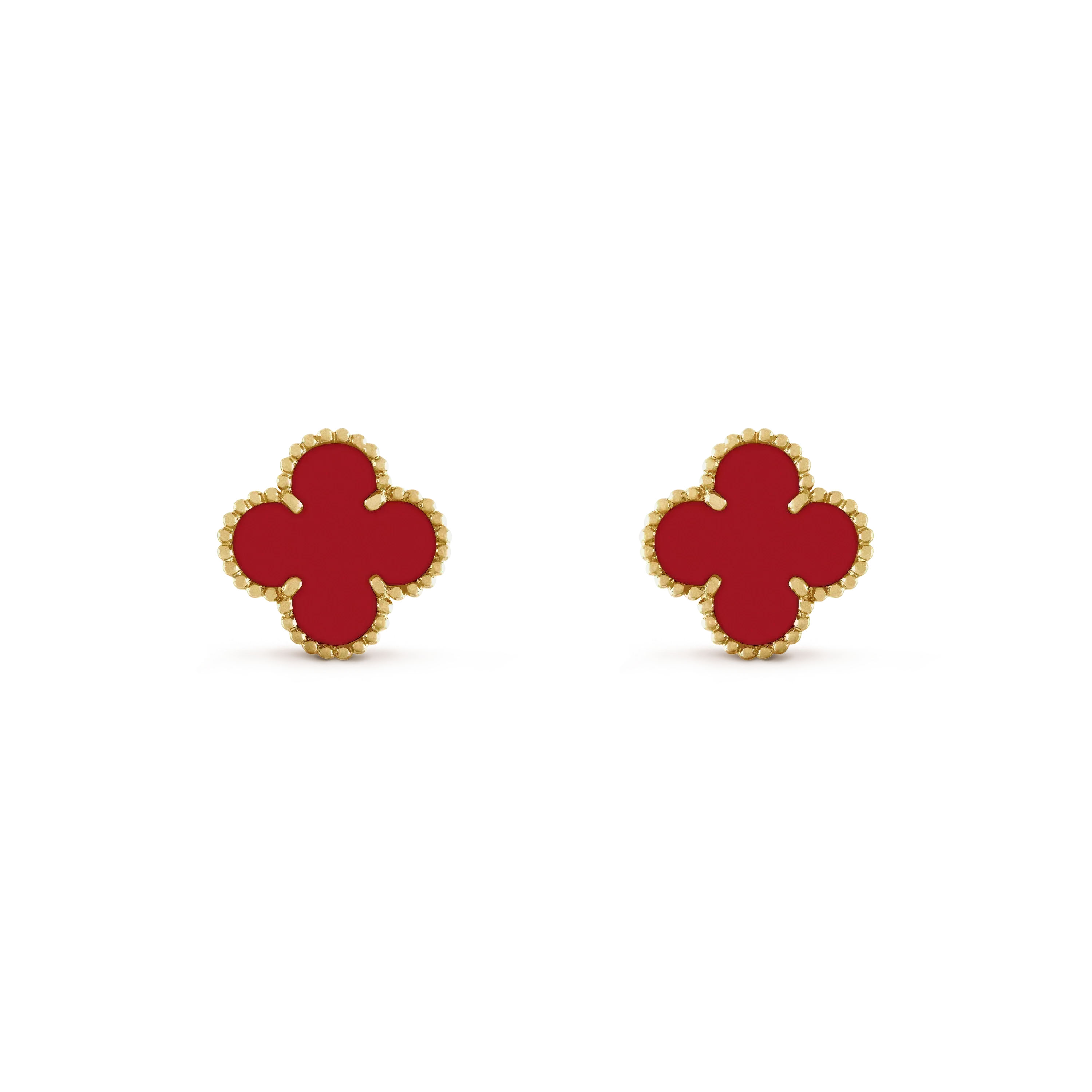[Marin]CLOVER MINI 9.5MM CARNELIAN EARRINGS