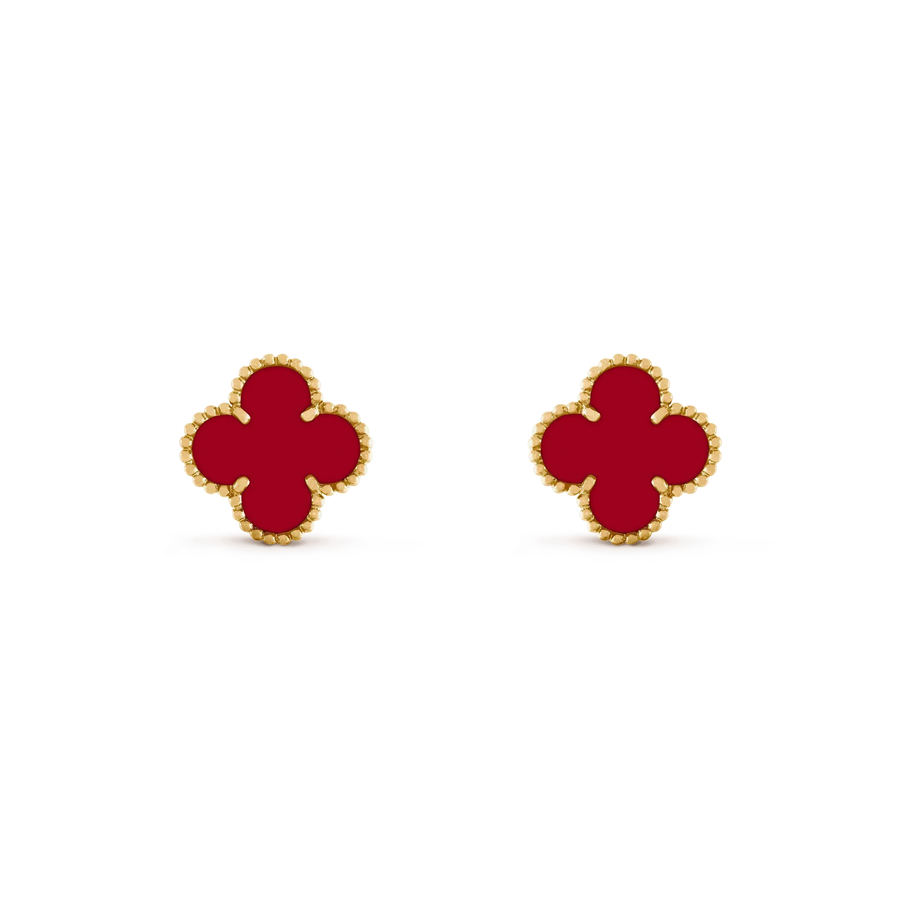 [Marin]CLOVER MEDIUM 1 MOTIFS CARNELIAN BOUCLES D'OREILLES