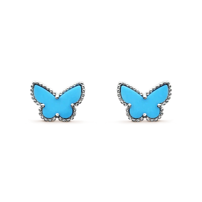 [Marin]BUTTERFLY TURQUOISE EARRINGS SILVER