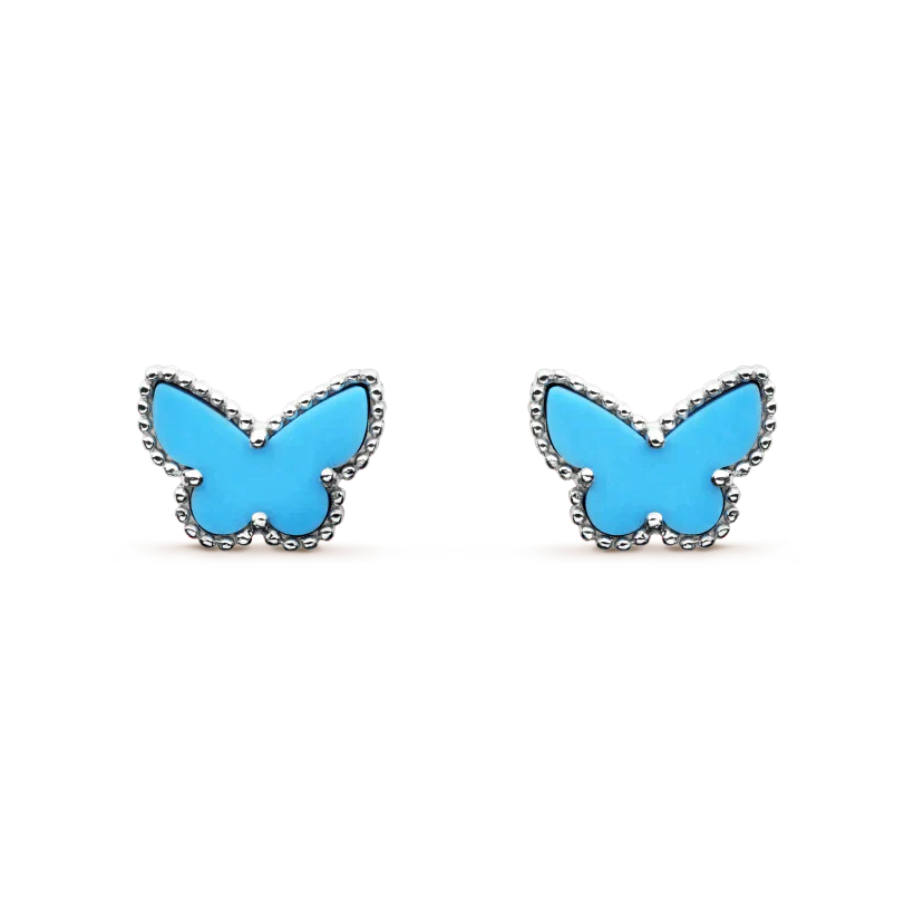 [Marin-Jewelry]BUTTERFLY TURQUOISE EARRINGS SILVER