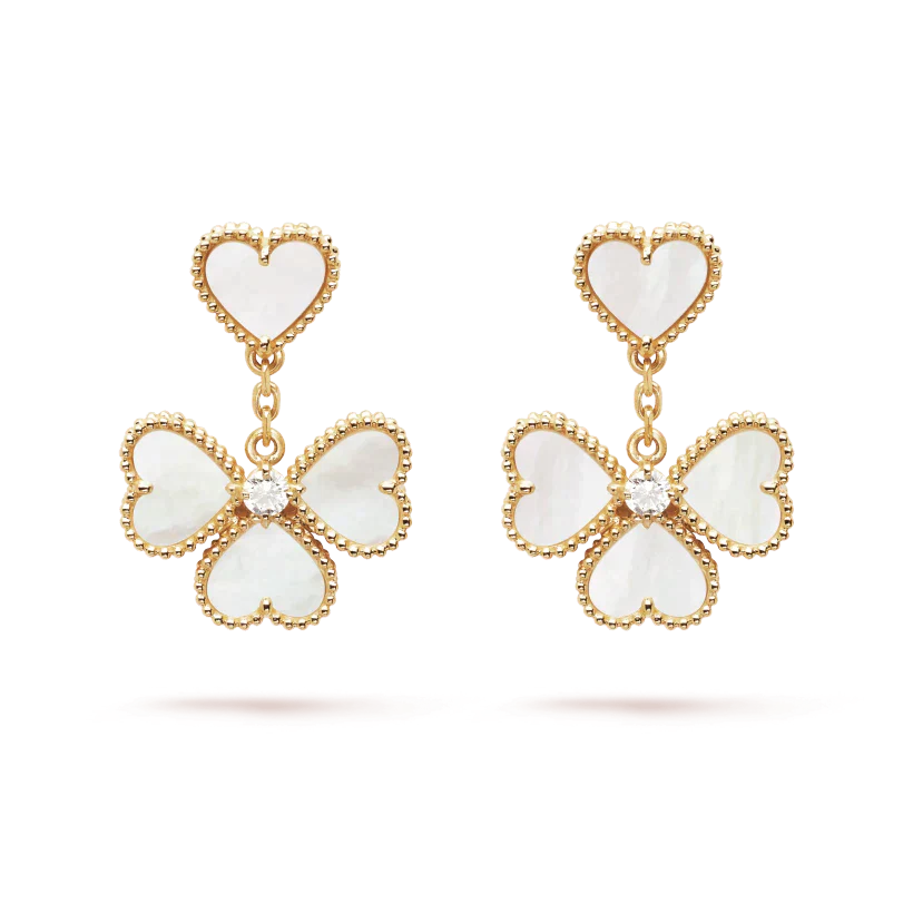 [Marin]CLOVER SWEET WHITE MOP EARRINGS