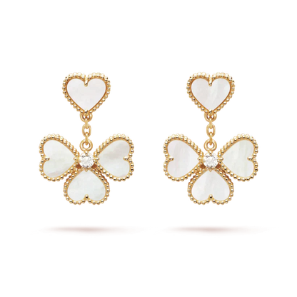 [Marin-Jewelry]CLOVER SWEET WHITE MOP EARRINGS