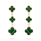 [Marin]TRÈFLE MALACHITE 3 MOTIFS OR