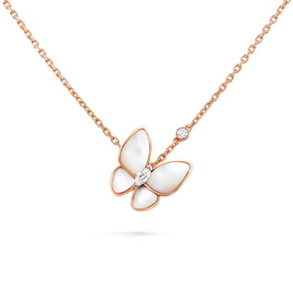 [Marin-Jewelry]バタフライ MOP ダイヤモンドネックレス