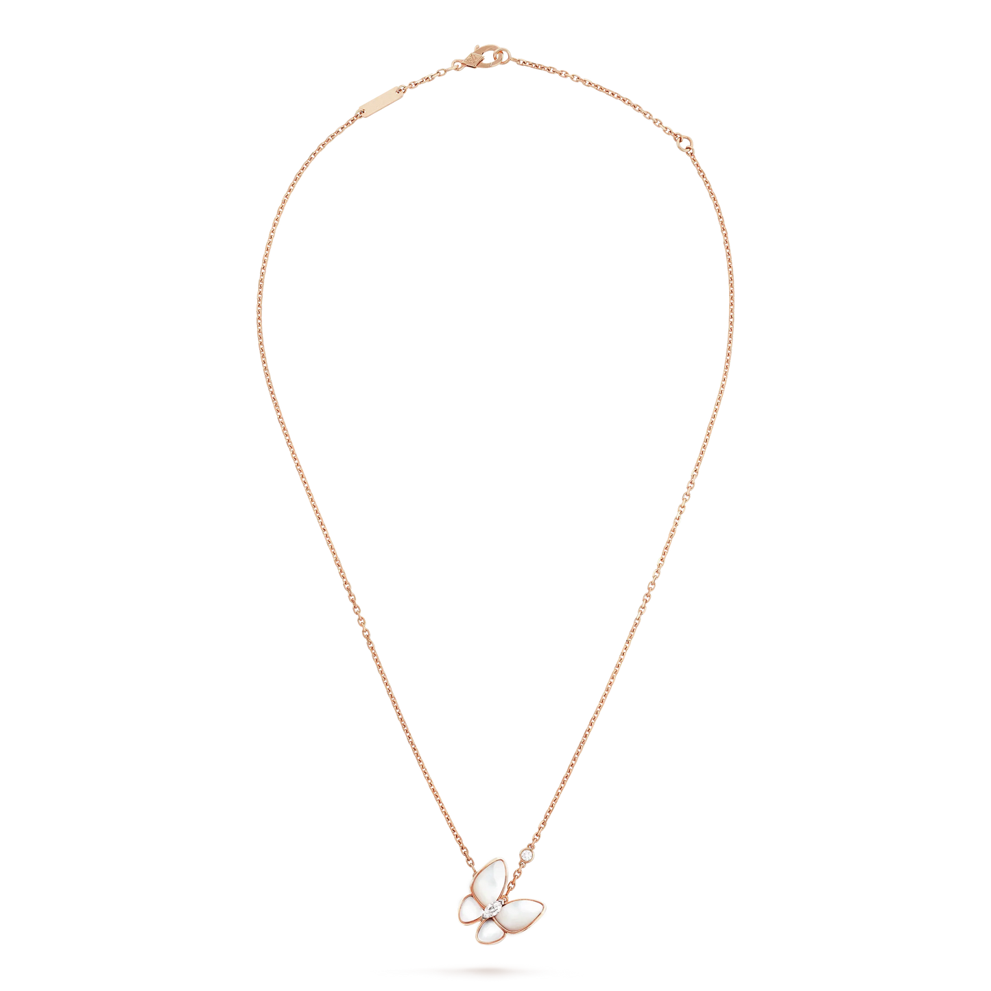 [Marin-Jewelry]バタフライ MOP ダイヤモンドネックレス