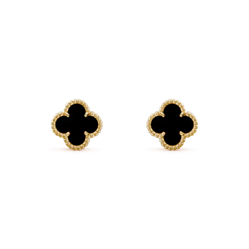 [Marin]CLOVER MINI 9.5MM BLACK MOP EARRINGS