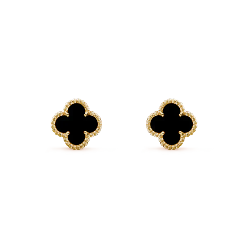 [Marin]CLOVER MINI 9.5MM BLACK MOP EARRINGS