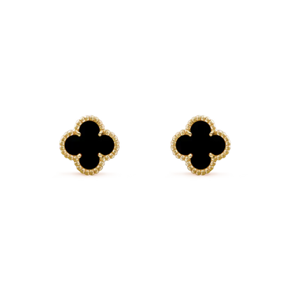 [Marin]CLOVER MINI 9.5MM BLACK MOP EARRINGS
