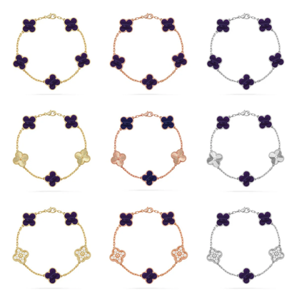 [Marin]CLOVER 5 MOTIF PURPLE STRIPES BRACELET COLLECTION