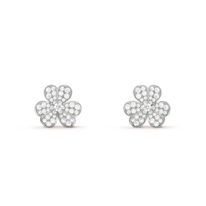 [Marin]CLOVER COMOS DIAMOND EARRINGS SILVER