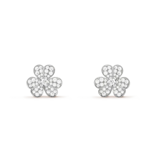 [Marin]CLOVER COMOS DIAMOND EARRINGS SILVER