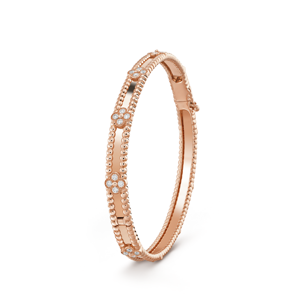 [Marin]BRACELET TRÈFLE 4MM DIAMANTS