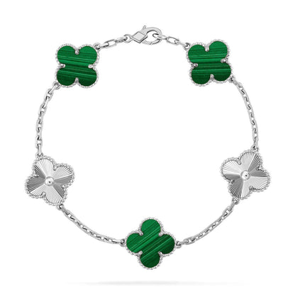 [Marin-Jewelry] CLOVER 5 MOTIF MALACHITE BRACELET COLLECTION