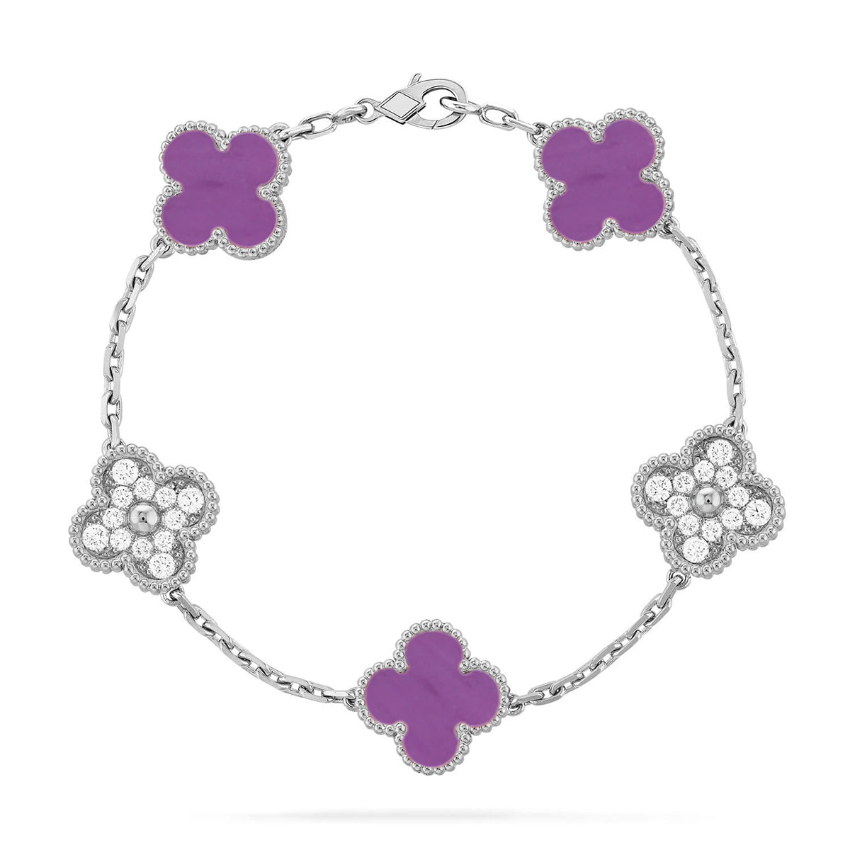 [Marin] CLOVER 5 MOTIF VIOLET BRACELET COLLECTION