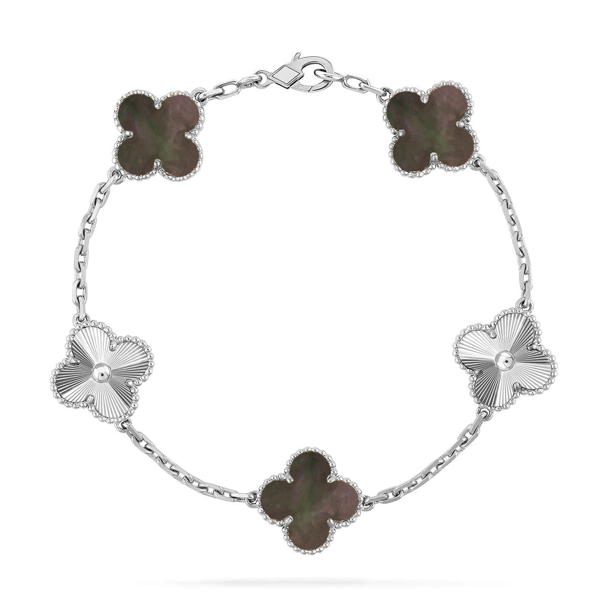 [Marin-Jewelry] CLOVER 5モチーフ グレーMOP ブレスレットコレクション