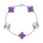 [⭐Shinejoy]CLOVER 5 MOTIF LIGHT PURPLE BRACELET COLLECTION