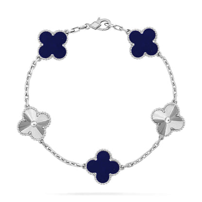 [Marin-Jewelry]CLOVER 5 MOTIF LAPIS LAZULI BRACELET COLLECTION