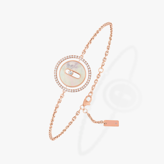 [Marin]Demo MOVE WHITE MOTHER OF PEARL PINK GOLD DIAMOND BRACELET