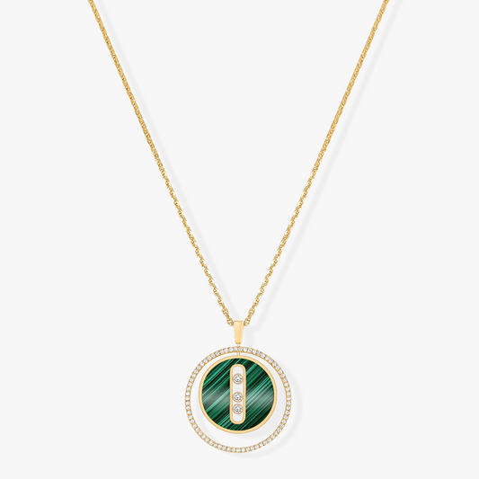 [Marin]Demo MOVE 3 DIAMOND MALACHITE GOLD DIAMOND NECKLACE