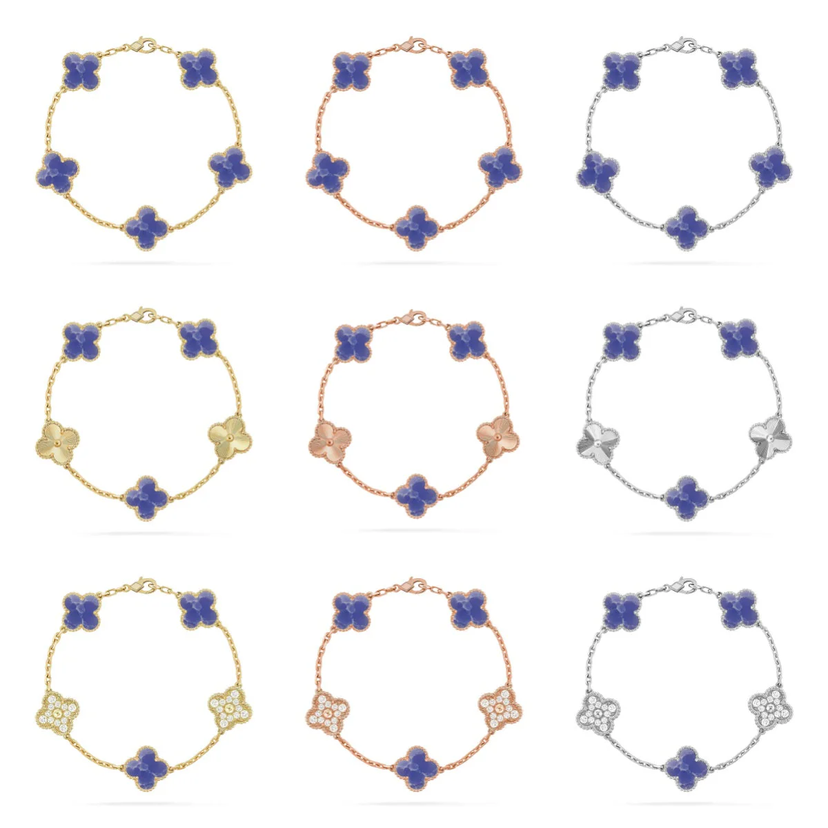 [Marin]CLOVER 5 MOTIF BLUE VEINS BRACELET COLLECTION