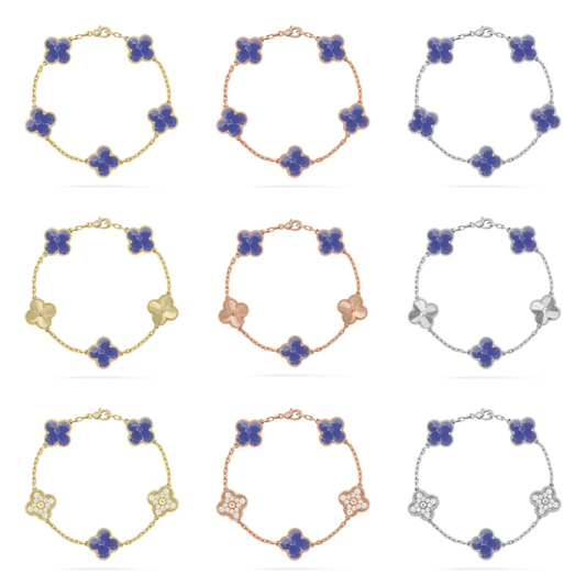 [Marin]CLOVER 5 MOTIF BLUE VEINS BRACELET COLLECTION