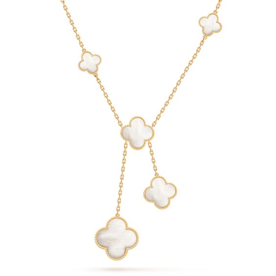 [Marin]COLLIER TRÈFLE NACRE 6 MOTIFS