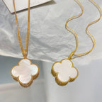 [Marin]CLOVER 25MM MOP LARGE PENDANT NECKLACE