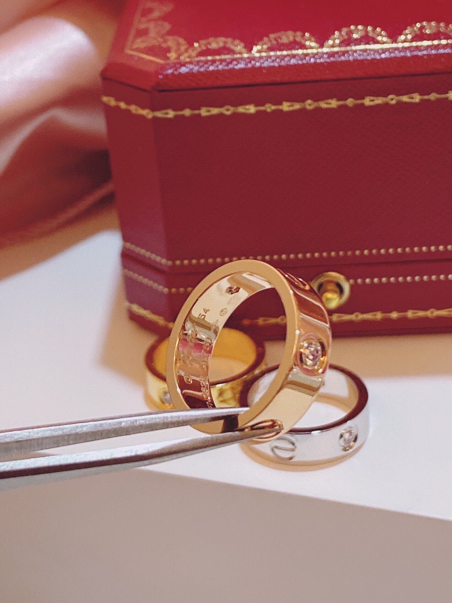 [Marin-Jewelry]Three-Diamond Ring