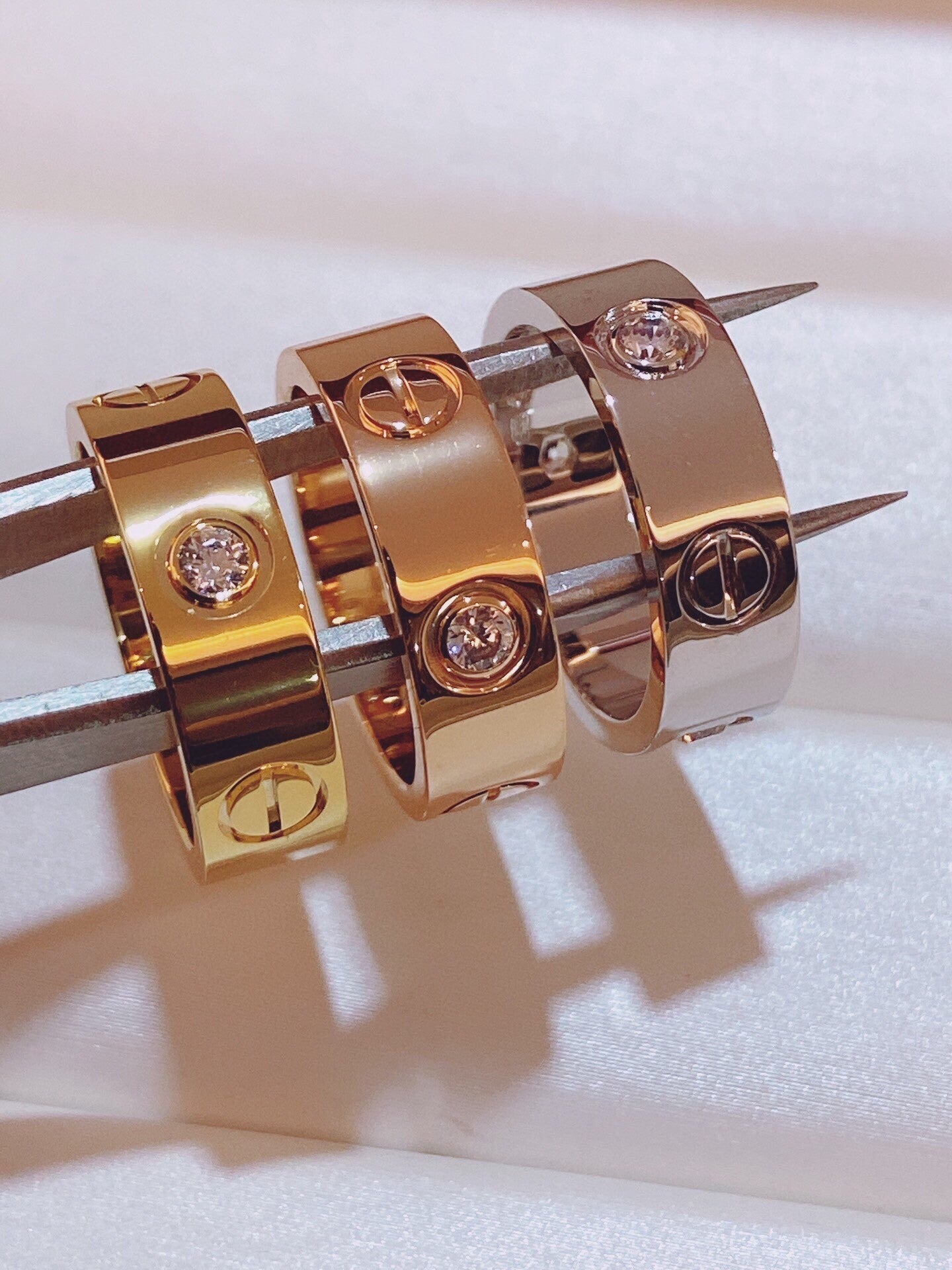 [Marin-Jewelry]Three-Diamond Ring