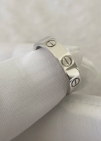 [Marin]BAGUE LOVE 4MM 1 DIAMANT ARGENT