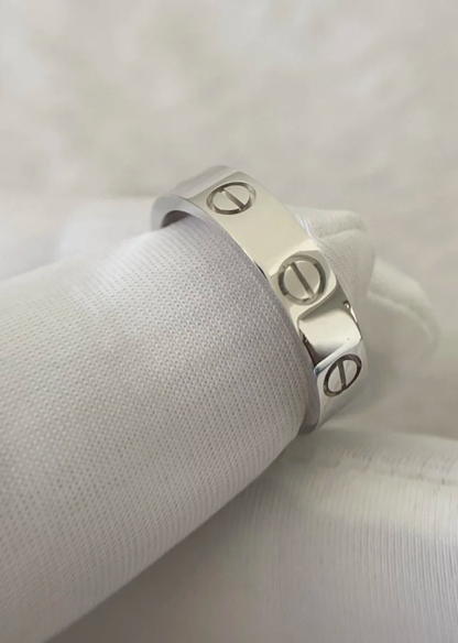 [Marin-Jewelry]ラブリング 4MM 1ダイヤモンド シルバー