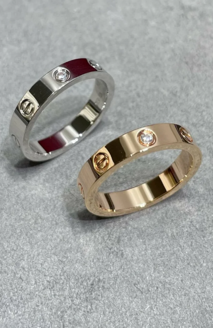 [Marin]BAGUE LOVE 4MM 1 DIAMANT ARGENT